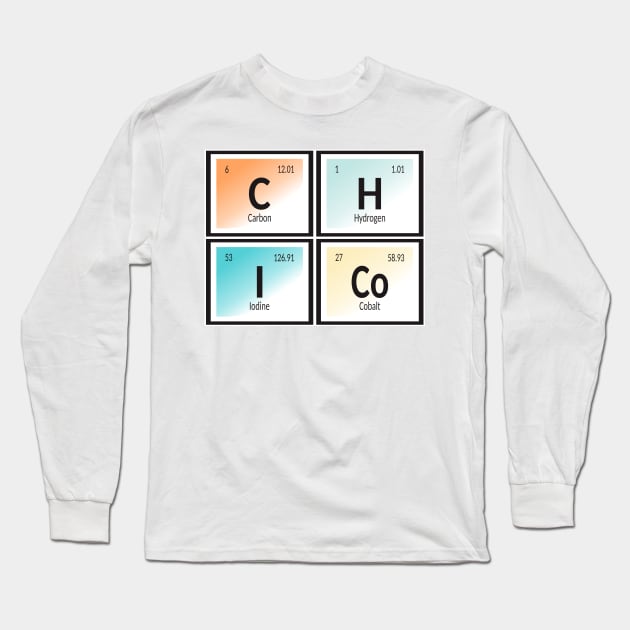 Chico City | Periodic Table Long Sleeve T-Shirt by Maozva-DSGN